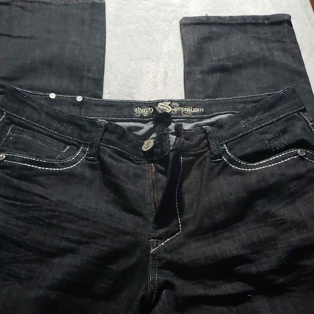 Black Jeans w Embellished Pockets, Sz 15, Shorty Brand - Picture 5 of 8